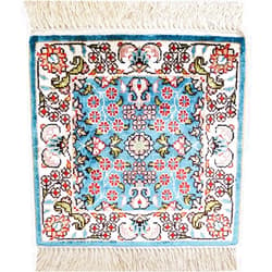 TIANJIANG Carpet 1x1ft Mini-Size Hand Knotted Silk Rug Sample Cheap Oriental Carpets Mats