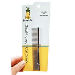 Pineapple Cat Short Haired Cat Comb - Stainless Steel Grooming Tool for Indoor Cats - Cat Hair Remover