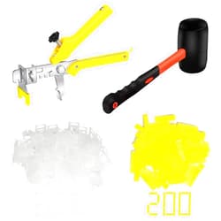 Storystore Tile Leveling System Tiles Leveler Spacers - 600-Piece Leveling Spacer Clips Plus 200-Piece Reusable Wedges-1/16 Inch Tile Spacers Lippage Free Tile and Stone Installation for PRO and DIY