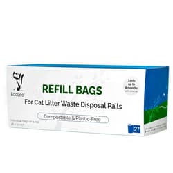EcoLeo Refill Bags, Litter Genie Compatible, Compostable, Equals 4 1/2 Pack of Name Brand, Plastic-Free, Eco-Friendly, Litter Champ and Litter Locker Compatible