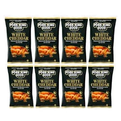 Generic P.ork King Good White Cheddar Pork Rinds 7 oz (Pack of 6)