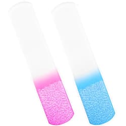 Kootinn 2Pcs (Pink + Blue) Glass Foot File Pedicure Rasp - Professional Pedicure Tools for Smooth, Soft Feet - Premium Foot Scrubber for Calluses, Corns, and Dead Skin Removal
