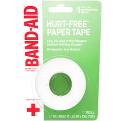J&J JOHNSON & JOHNSON Band-AID First Aid Paper Tape 1 Inch X 10 Yards 10 Yards (Pack of 3)