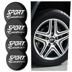 Stacool 4PCS Wheel Center Caps Stickers with Cool Sport Design,Car Decorations 56mm Center Caps for Rims,Automotive Exterior Accessories Waterproof Wheel Hub Cap for Car Truck SUV (Sport/Black)