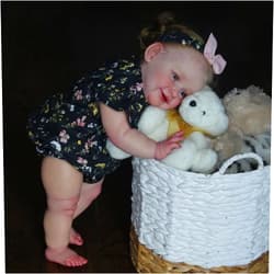 Anano Lifelike Baby Dolls That Look Real Reborn Toddler 24 Inches Baby Reborn Silicone Doll Handmade Real Looking Baby Dolls Realistic Newborn Baby Doll for Alzheimer