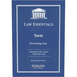 By Sterling Test Prep (Author), Dr. Frank J. Addivinola (Author) Torts, Law Essentials: Governing Law for Law School and Bar Exam Prep