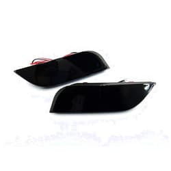 SSHLIGHT 2x Black Smoked Lens Bumper Reflector LED Tail Stop Brake Light Compatible with 2008-2015 Subaru Impreza 2013-2014 Subaru WRX STI 2013-2015 XV Crosstrek 2013-2015 XV