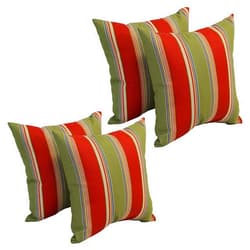 Blazing Needles Outdoor Striped Polyester Throw Pillow, 17