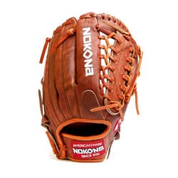Nokona W-1275M Handcrafted Walnut Baseball and Softball Glove - Modified Web for Outfield Positions, Adult 12.75 Inch Mitt, Made in The USA