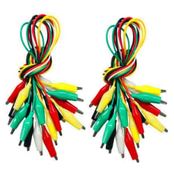 Swaytail Alligator Clips Electrical, 20PCS Preminum Test Leads with Crocodile Clips, 5 Colors Jumper Wires Kit with Testing Probes for Electrical Testing with Dual Ended Insulators for Circuit Connection