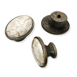 DIY Decor Hub 10 Antique Brass Cabinet Knobs Kitchen Cabinet knobs or Vintage Dresser Drawer Knobs