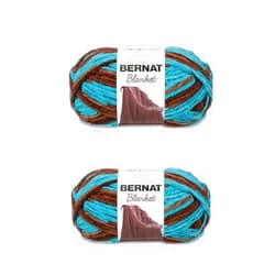 Bernat Blanket Mallard Wood Yarn - 2 Pack of 300g/10.5oz - Polyester - 6 Super Bulky - 220 Yards - Knitting/Crochet