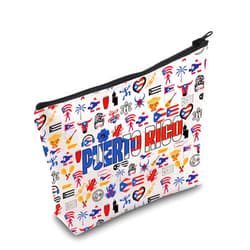 WZMPA Puerto Rico Cosmetic Bag Puerto Rico Vacation Gift Puerto Rico Tourism Zipper Pouch Bag Puerto Rico Journey Gift (Puerto Rico)
