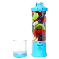 BLENDi X - Large 24 oz BPA-Free USB Rechargeable Personal Travel Blender - For Protein Shakes, Smoothies, Frozen Fruit, Cocktails & Ice - Pulse Mode, Leak Proof-Lid & Travel Bottle (Turquoise)