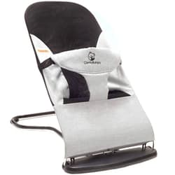 ComfyBumpy Ergonomic Baby Bouncer Seat - Bonus Travel Carry Case - Safe, Portable Bouncing Chair with Adjustable Height Positions - Infant Sleeper Bouncy Seat Perfect for Newborn Babies (Grey)