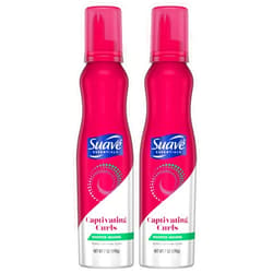 Suave Whipped Mousse - Captivating Curls for Wavy and Curly Hair, Anti-Frizz Styling Product for Flexible, Crunch-Free Styles, 7 oz (Pack of 2)