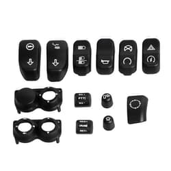 YDLMT Black Motorcycle Hand Control Switch Housing Button Caps Fit for Harley Touring Road King Electra Street Glide Ultra Limited FLHT FLHX FLHR 2014-2023