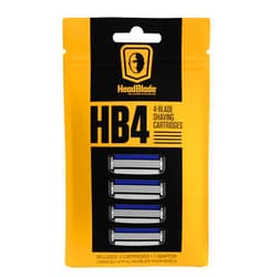 HeadBlade Men's HB4 Refill Shaving Razor Blades. Stainless Steel Blades for No Tugging or Pulling, Shave Less, Works for Face, Body, and Scalp (Pack of 1)