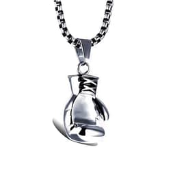 UAIAGM Boxing Necklace for Men Stainless Steel Glove Pendant Gloves Chain Jewelry Charm Boxing Glove Pendant Necklace for Men Punk Style Boxing Glove Chain