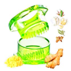 NexTrend Garlic Twister 4th Gen - Multifunctional Garlic/Ginger/Herb/Nuts, Garlic Press Kitchen Mincer and Grinder, Easy to Clean! (Green)
