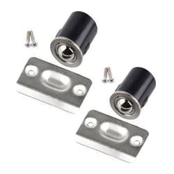 HOMOTEK 2 Pack Drive in Ball Catch with Strike Plate for Closet Doors, Satin Nickel, 13/16