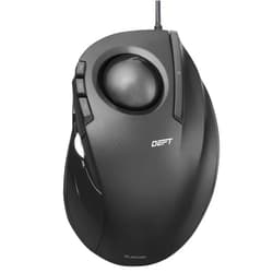 ELECOM DEFT Trackball Mouse, Wired, Finger Control, 8-Button Function with Smooth Tracking, Ergonomic Design, Windows11, macOS (M-DT2URBK)