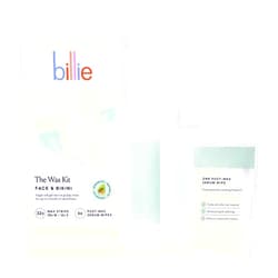 Billie Wax Kit - Face & Bikini - 32 wax strips - 6 post-wax serum wipes