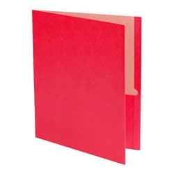 Oxford Earthwise® by Oxford™ Twin-Pocket Folder, 100% Recycled, Red, Box Of 25