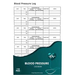 Papers Lake Blood Pressure Log Book: Simple Daily Blood Pressure Log | Keeping track of your blood pressure readings over time | Small Size 110 Pages (6