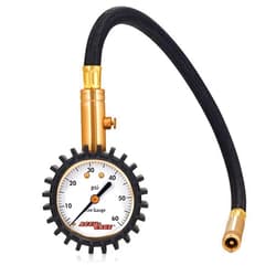 Accu-Gage RH60X Professional Tire Pressure Gauge with Protective Rubber Guard (60 PSI),Straight Chuck