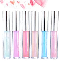 Xiteluo Moon Stone High Shine Lip Gloss, High Shine Hydrating Lip Gloss for Women, Moon Stone Lip Gloss, Glossy Lipstick Long Lasting 24 Hour Waterproof Lip Gloss (6pcs mix)