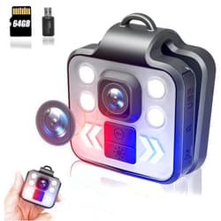 KSADBOSSBO Body Camera with Audio & Video Recording - 1080P Mini Small Portable Sport 64G Cam Recorder - Flashlight Headlamp Waterproof Cam- for Child Pet Home Outdoor Fishing Camping (Basic)