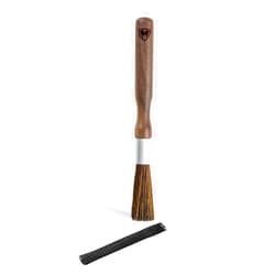 M MAGNET MAGNET Professional Coffee Grinder Cleaning Brush Coffee Brush Handling Accessory Tool Walnut Brush Handle Natural Bristle with magnetic snap for Camping Home Kitchen Barista