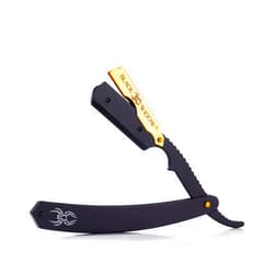 Black Widow Executive Brand Razor Professional Straight Edge Razor - Compatible with Straight Razor Edge for Barber - By Black Widow (1.5mm) (Gold)