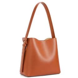 BOSTANTEN Bucket Bag Vegan Leather Shoulder Purses for Women Trendy Adjustable Strap