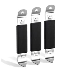 KTOJOY 3 Pack Magnetic Bottle Openers Stainless Steel Flat Bottle Opener, Solid and Beer Openers Small Bottle Opener Can Tapper with Magnet for Camping and Traveling