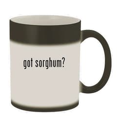 Knick Knack Gifts got sorghum? - 11oz Magic Color Changing Mug, Matte Black