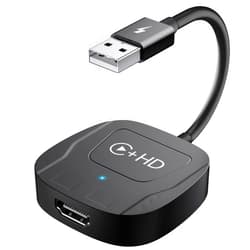 QLJ Wireless CarPlay Adapter for Apple,Plug and Play CarPlay Wireless Adapter with HDMI Input for Fire TV Sticks and Game Consoles,Fit for Cars with Factory Wired CarPlay from 2016 & iOS 10+ Phone