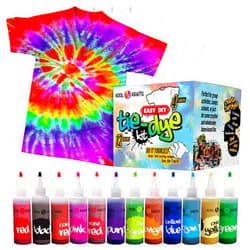 KOOL KRAFTS Tie Dye Kit, All-Inclusive with 12 Vibrant Colors, + 4 White T-Shirts - Perfect for Kids & Adults - Fun Tie Dye Party Supplies, Tie Dye Kits for Children Age 8-12, Tie Dye Kit.