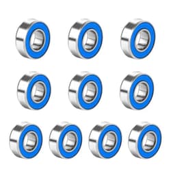 Hariendny 10 Pcs MR115-2RS Deep Groove Ball Bearings Small Bearings ID 5mm x OD 11mm x Width 4mm Double Rubber Sealed Chrome Steel Blue Seal Z2 Lever Pre-Lubricated Miniature Bearings