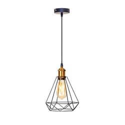 MTDYD Creative Hollow Iron Hanging Light, Single Head Ceiling Pendant Lamp, Vintage E27 Chandelier, Restaurant Bar Industrial Style Decor Lighting Fixture