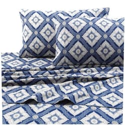 Tribeca Living 100% Cotton Flannel Sheet Set - 200 GSM, Deep Pocket, Ultra Soft & Cozy, Twin XL, Damask Printed