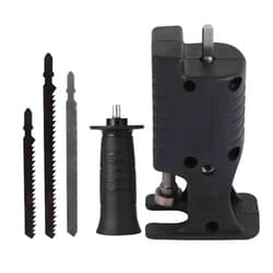 Cocoarm Electric Drill to Saw Adapter Portable Reciprocating Saw Adapter Tight Connection Electric Saw Adapter Set with 3 Saw Blades (Black)