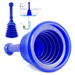 Luigi's Sink and Drain Plunger for Bathrooms, Kitchens, Sinks, Baths and Showers. Small and Powerful, Commercial Style 'Plumbers Plunger' with Large Bellows