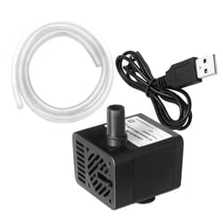 PULACO DC 5V USB Mini Submersible Water Pump with Tubing for Pet Fountain, Aquarium Fish Tank, Pond, Fountain, Hydroponics