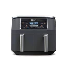 Ninja DZ201 Foodi 8 Quart 6-in-1 DualZone 2-Basket Air Fryer with 2 Independent Frying Baskets, Match Cook & Smart Finish to Roast, Broil, Dehydrate & More for Quick, Easy Meals, Grey