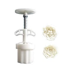 BIAOJANG 3-Styles Flower Moon Cake Mold Household Mung Bean Cake Model Printed With Embossed Ice-skin Pastry Baking Grinding Tool Flower Model
