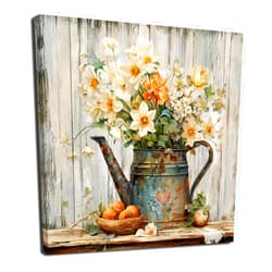 LAIART Floral Wall Art Farmhouse Vintage Wall Decor Canvas Picture Print for Bathroom Bedroom Living Room Dining Room