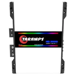 Taramp's Taramps HD 3000 1 Ohm RGB Effects 1 Channel 3000 Watts RMS MAX Full Range Car Audio Monoblock LED Monitor Indicator Class D Amplifier Crossover, HD 3k