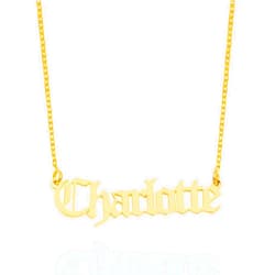 DALMARKT Custom Name Necklace Personalized for Women, 925 Sterling Silver, 14K Gold Dainty Nameplate Pendant Jewelry Christmas Gift for Her Personalized Name Necklace